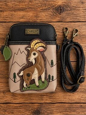 Chala Goat & Mountain Scene Crossbody Bag